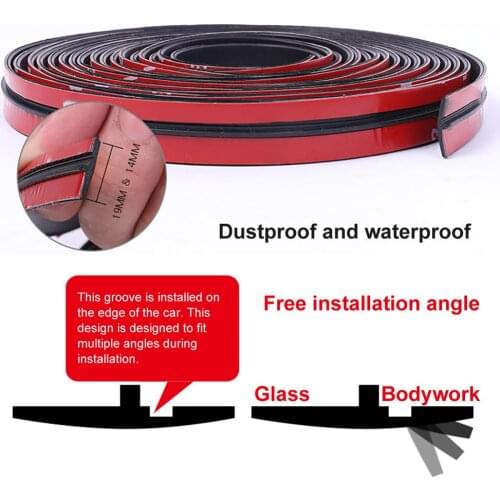 HOT SALE 16MM*2M/4M/6M Car Sealing Strip Auto Roof Windshield Sealant Protector car Seal Strip Sound Insulation Window Seals