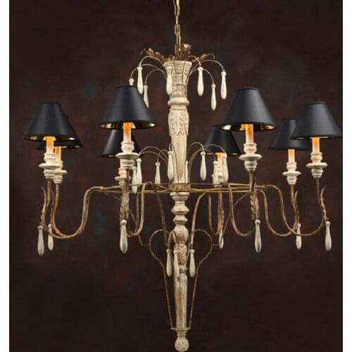 Customized American Country RWoodcraft Ceiling Lamp Personalized Creative Bedroom Clothing Store Wooden Staircase Villa Lamp