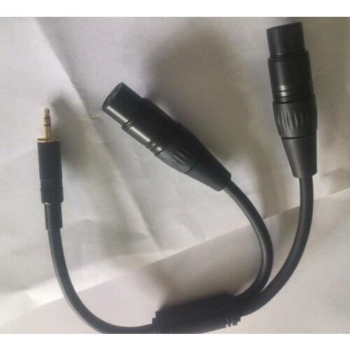 KL High Quality 5FT(1.5M) 3 pin 2XLR Female to Stereo Male plug Y Splitter Mic extension Cable