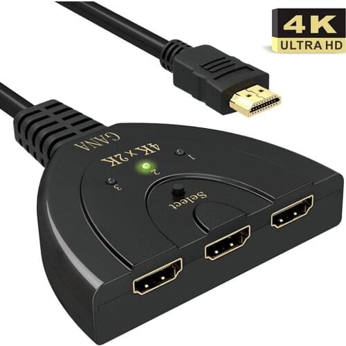 Switch 4K HDMI-compatible Switch 3x1 Switch Splitter with Pigtail Cable Supports Full HD 4K 1080P 3D Player for PS4 HDTV Xbox
