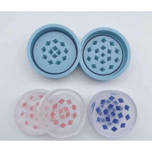 Crystal Epoxy Resin Mold Tobacco Grinder Leaf Herbal Herb Smoke Spice Crusher Silicone Mould DIY Crafts Polymer Clay Making Tool