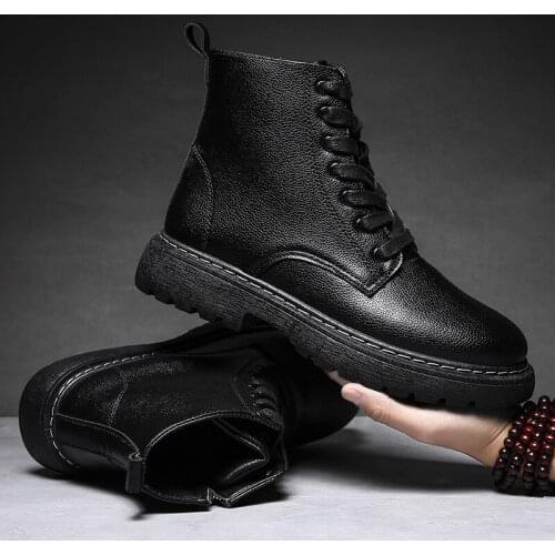 98 Fashion Men Winter Sneakers Casual Bota Coturnos Masculino Motorcycle Boots Male Warm Waterproof Boots Platform Boots
