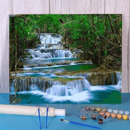 Landscape Paint By Numbers Kit Oil Paints 50*70 Boards By Numbers Handmade Crafts For Adults Handiwork For Wholesale