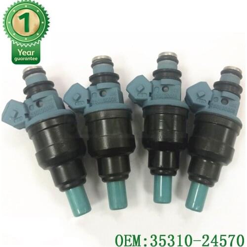 Set Of 4 PCS Fuel Injectors For 05-11 Kia Rio 1.6L L4 Authentic Hyundai OEM 35310-24570 3531024570