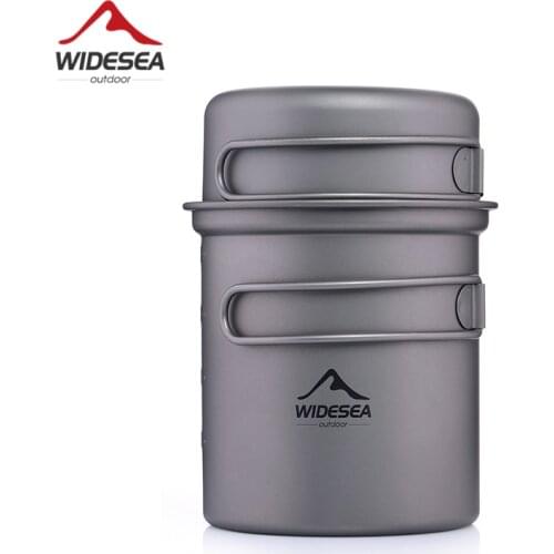 Widesea Titanium Outdoor Hiking Camping Cookware Outdoor Cooking Set Pot Hiking Trekking Travel