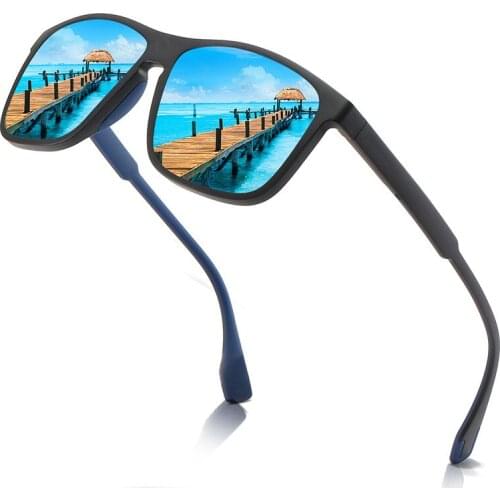 New unisex trendy fashion polarized sunglasses ultralight TR90 frame colorful film sunglasses women street driving glasses men