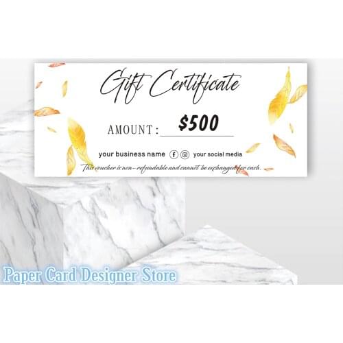 Personalize ADD LOGO Gift Certificate Custom Glitter Silver Modern Dot Gifts Card Shop Voucher Thank You Business Note Coupon