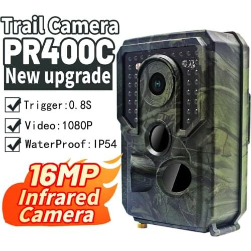 PR400 PRO Hunting Camera Trail 1080P Wildlife Monitoring Outdoor 16MP Photo Trap for security Infrared Sensors Night Vision