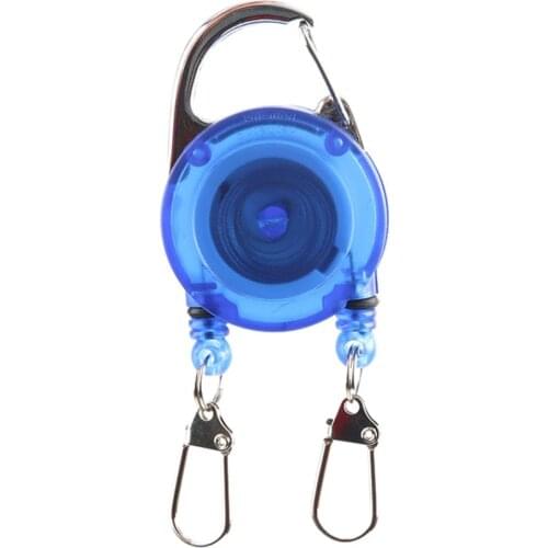 Fly Fishing Retractor Tools Double Hook Fishing Zinger Retractor Fishing Retractable Key Ring Holder Fishing Accessories New2020