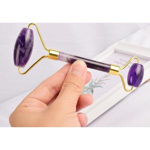 Facial Massage Roller New Style Natural Amethyst Practical Jade Face SPA Anti Wrinkle Body Head Portable Beauty Health Care Tool
