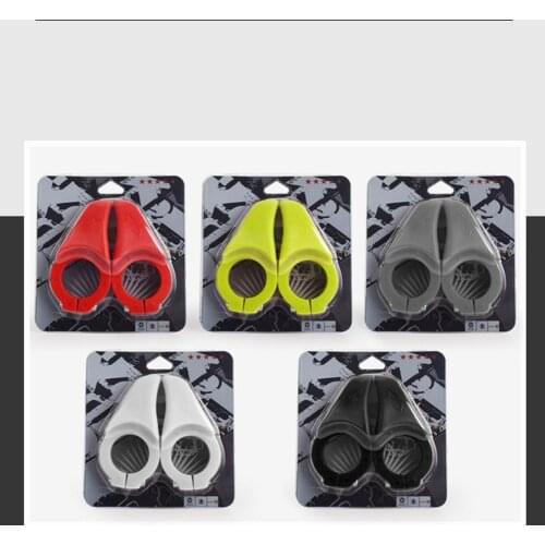 1 Pair MTB Handlebars Thumbgrips For Folding Bikes Fixie Gear Bicycle Accessories Lightweight PC non-slip handle and lock ring
