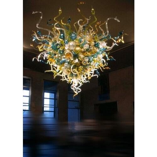 Modern Handmade Heart Design Stained Glass Ball Chandelier