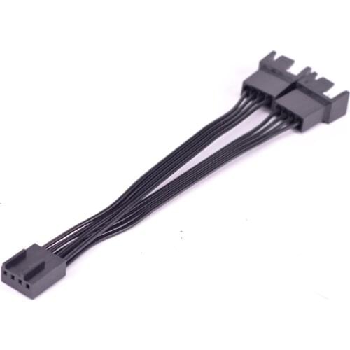12V 4Pin Fan PWM 1 to 2 ways 4 Pin 3Pin Power supply Extension Cable 4P Cooler Port Multiplier Female to Male Cooling Cable