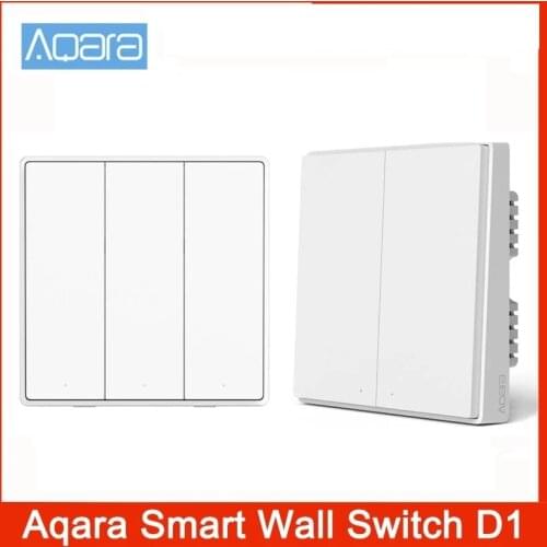 Aqara Smart Switch D1 Zigbee Wireless Light Switch 3 Button Key with Neutral Voice Control for Xiaomi Mijia Mi Home Kit