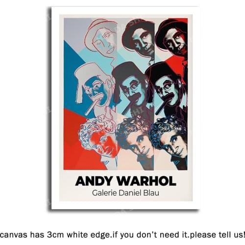 Andy Warhol Exhibition Poster / Marx Brothers Art Print / Printable Warhol Art Poster / Art Print / 300dpi HI-RES JPEG