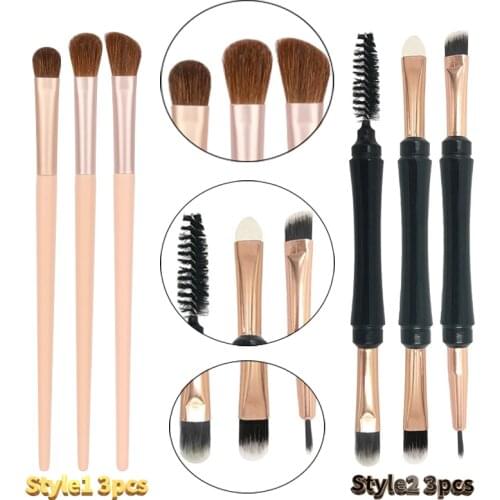 YXN 1/3pcs Professional Small Angled Eyebrow Brush Eye Shadow Eyeline cosmetic tools Edge Control Brushes Set Tools KirtTools