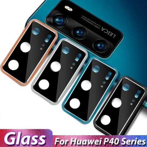 2 in 1 Back Aluminum alloy camera glass for huawei P40 Pro Plus Metal Protection Ring Camera Protector for huawei honor v30 pro