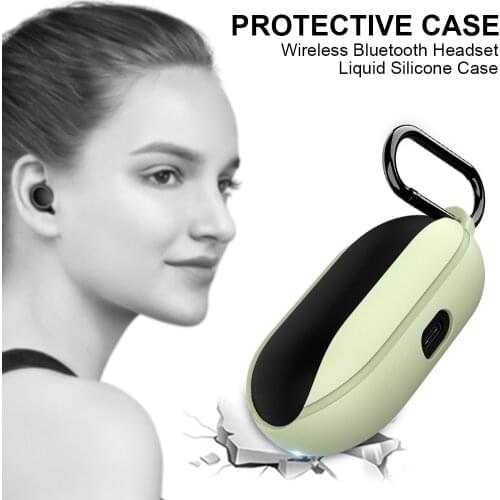 Liquid Silicone Protective Cover Non-dust Night Light Protection Case Hook For Samsung Galaxy Buds Wireless Bluetooth Headset