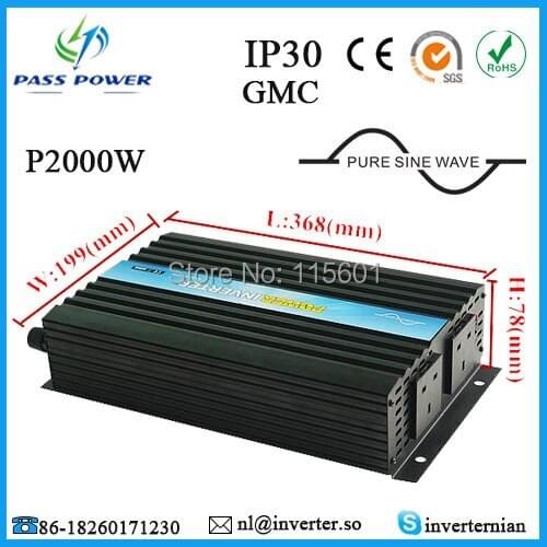 Factory Hot Sale, Pure sine wave inverter 2000W AC 110/220V DC48v CE&RoHS Certifications