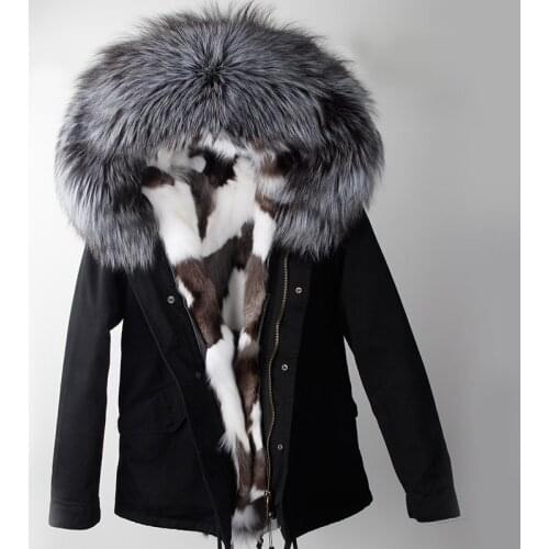 Winter Jacket 2020 Army Green Parka Coats Real Large Raccoon Fur Collar Fox Fur Lining Hooded Outwear Free DHL 5-7