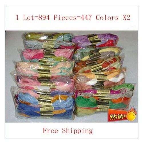 1 Lot=894 Colours Free Shipping Similar DMC Thread Floss Skein 100% Cotton Cross Stitch Thread 1 lot=894 colours