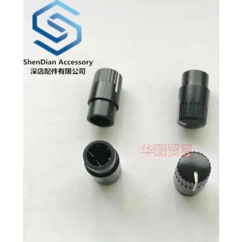 1pcs 100% new 180 degree potentiometer half shaft insert plastic knob cap cover plastic case instrument Xuan cap twist cap top
