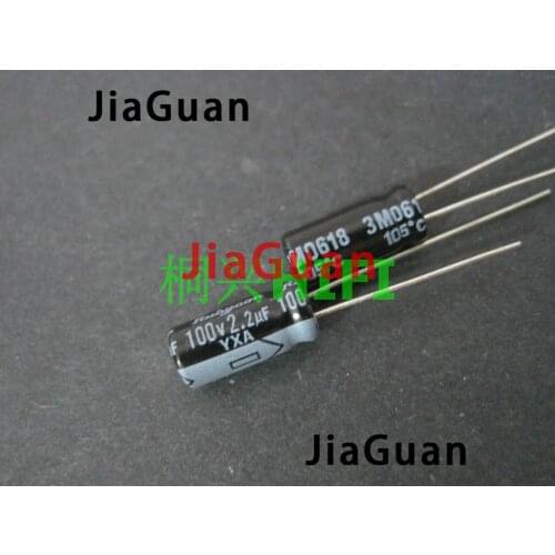 100PCS NEW RUBYCON YXA 100v2.2uf 5X11MM 105 degrees 2.2UF 100V Aluminum electrolytic capacitors yxa 2.2UF/100V