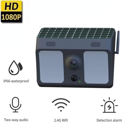 1080P Solar Wall Light Camera Flood Light Camera Outdoor Waterproof IP Camera LED Light Security Surveillance CCTV Wifi Camera