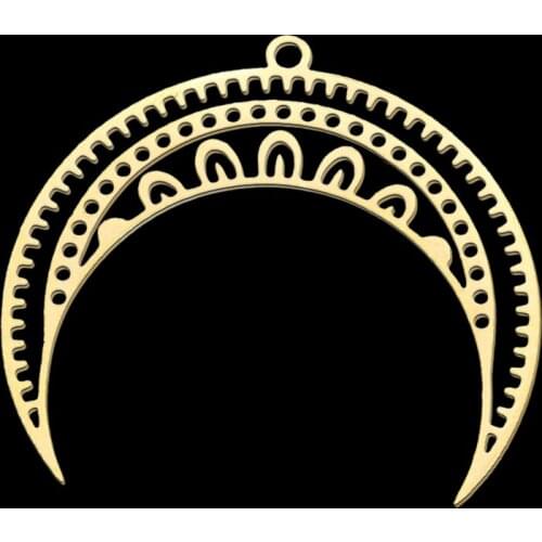 5pcs/lot 100% Stainless Steel Crooked Moon DIY Earring Pendant Charm Wholesale Custom Charms Never Fade Factory Prices