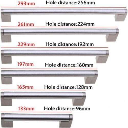 96-160mm Stainless Steel Brush Finish Furniture Drawer Handle Kitchen Cabinet Drawer Handles Bar T Shape Door Knob Handle Pulls