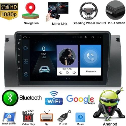 Pxmos Auto Car Electronics For BMW E39 E53 X5 9'' Android 9.1 1+16GB Car Stereo Radio GPS WIFI 3G 4G BT DAB Interior Accessories