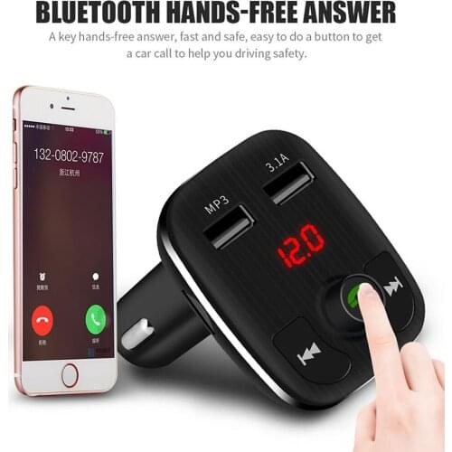 CARPRIE Car Kit Handsfree Wireless Bluetooth FM Transmitter LCD MP3 Player USB Charger 2.1A Car Accessories Handsfree Jly12
