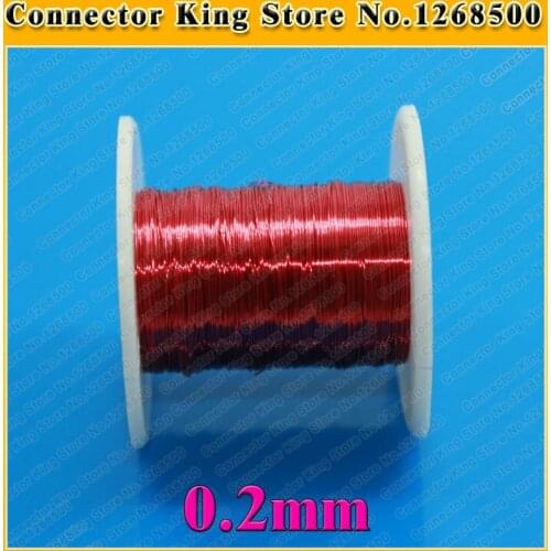 ChengHaoRan 100m/pc Red Magnet Wire 0.2mm Enameled Copper wire Magnetic Coil Winding 0.2 mm