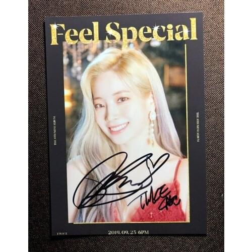 Hand signed TWICE Kim DaHyun autographed photo FEEL SPECIAL 5*7 092019N2