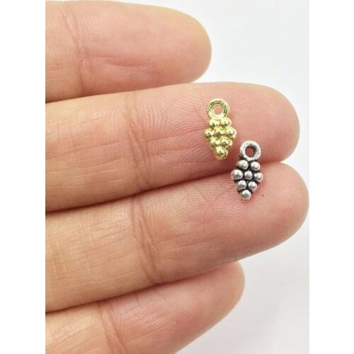 Eruifa 20pcs 6*4mm Mini Charms Zinc Alloy Jewelry DIY Charms Pendant Necklace, Earring Bracelet 2 Colors