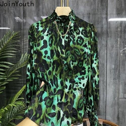 JoinYouth Stand-up Collar Blouses