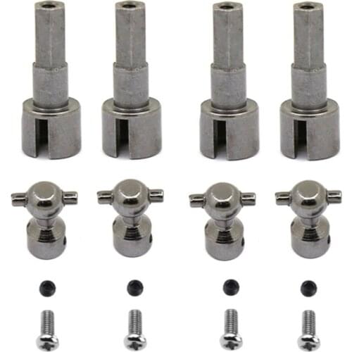 4 Set Metal Front Axle Drive Shaft CVD Wheel Axle Cup for WPL C14 C24 C34 B14 B24 B36 MN D90 MN99S RC Car Upgrade Parts