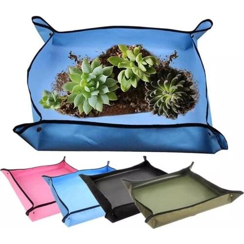 50*50CM Planting Mat PE Gardening Potting Mat Gardening Pad Waterproof Foldable Flower Pot Gardening Mat Transplanting Plant Pad