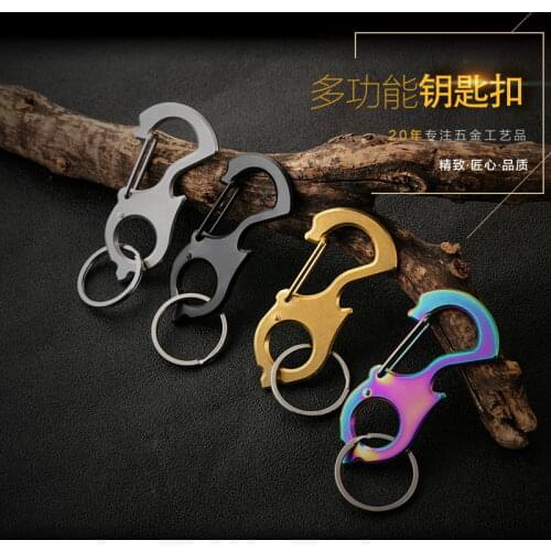 Multifunctional Stainless Steel Keychain Bottle Opener Screwdriver