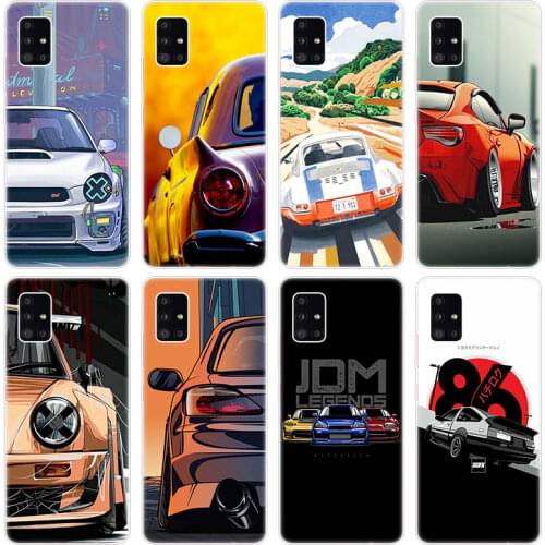 Comic sports car Soft Case for Samsung Galaxy A12 A02 A03S A21S A22 A32 A52 A72 A82 Quantum 2 S21 Plus FE Ultra M02S M12 Cover