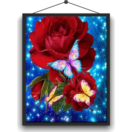 5D DIY Full Circle Diamond Embroidery Kit "Flower" Exquisite Home Furnishing Handmade Crafts Decorations Hanging Picture