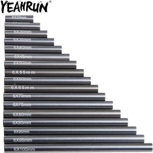 YEAHRUN 17PCS Metal Link Rod Linkage Kit 20/25/30/35/40/45/50/55/60/65/70/75/80/85/90/95/100mm for 1:10 RC Crawler Axial SCX10