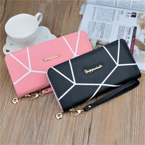 New Womens Wallet Fashion Casual Long Zipper Wallet Korean Version Large-Capacity Coin Purse Mobile Phone Bag Document Bag