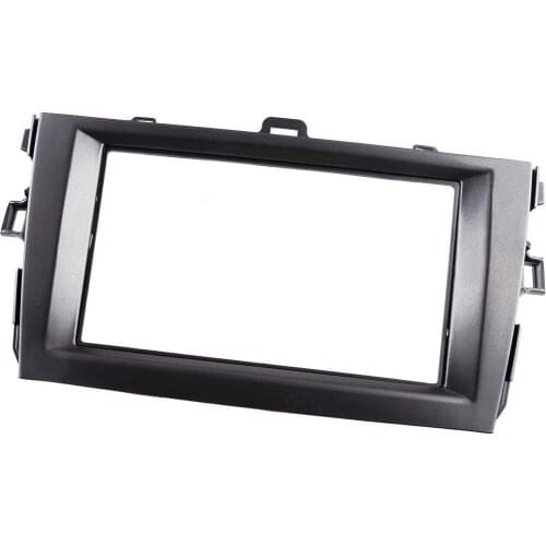 Car Front Fascia Radio Stereo DVD Frame Panel Dash Trim 2DIN Black ABS Fit for Toyota Corolla 2008 2009 2010