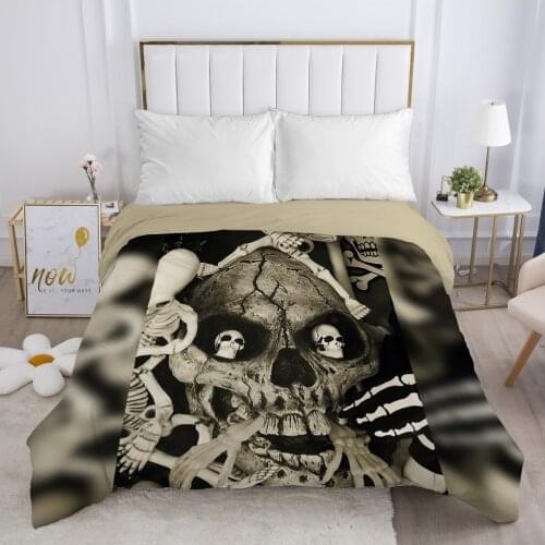 Skull Deadpool lady Duvet cover Quilt/Blanket/Comfortable Case 140x200 240x220 240x260 Queen King Single Bedding for Home Khaki