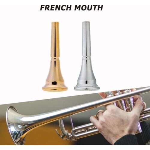 Silver-plated Copper Alloy Trumpet Mouthpiece Durable Reusable French Horn Mouthpieces Brass Musical Instrument Parts