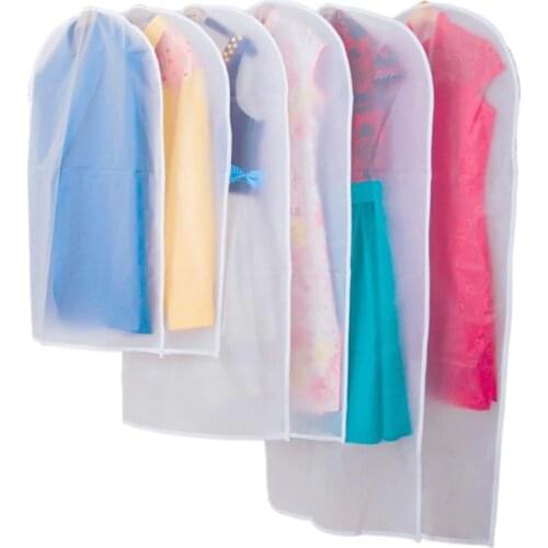 Transparent Clothing Covers Garment Suit Dress Jacket Clothes Coat Dustproof Cover Protector Travel Bag Dust Cover Hanging Bag