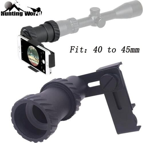 Tactical Universal Rifle Scope Smartphone System Adapter Cell Phone Adapter Camera Mount for Hunting 40 to 45mm Rifle Scope