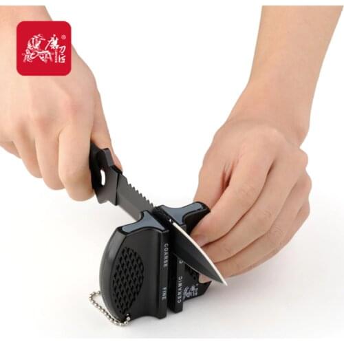 GRINDER Outdoor Knife Sharpener T0501TC Professional Mini Pocket Knife Sharpener Carbide Knife Sharpening System Tools TAIDEA