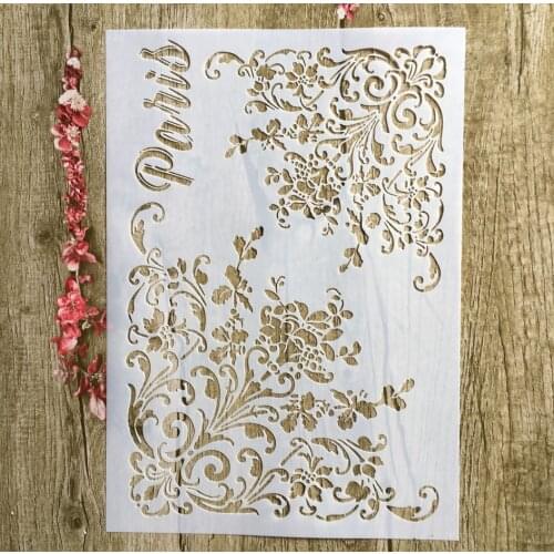 A4 29 * 21cm Diagonal Floral DIY Stencils Wall Painting Scrapbook Coloring Embossing Album Decorative Paper Card Template